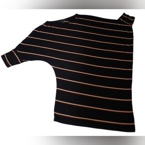 BCBGMAXAZRIA Striped Asymmetrical Dolman Top | Size - XS